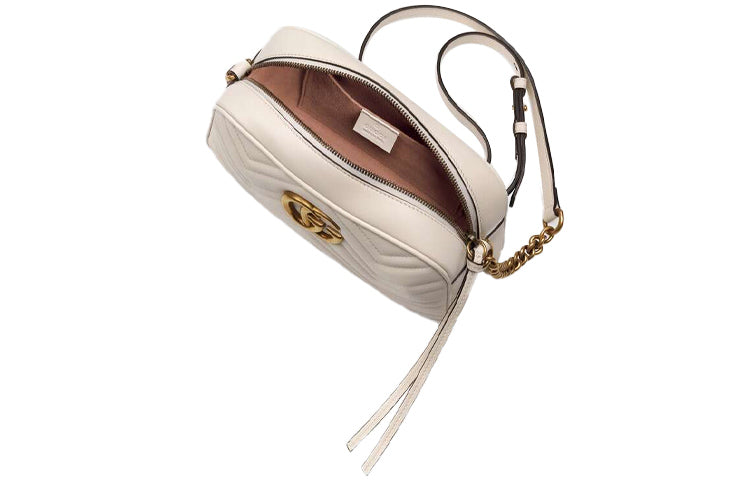 (WMNS) Gucci GG Marmont Small Shoulder Bag 'White' 447632-DTD1T-9022