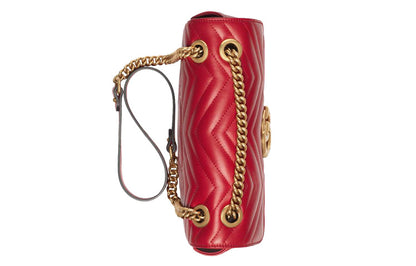 (WMNS) Gucci GG Marmont Small Matelasse Shoulder Bag 'Red' 443497-DTDIT-6433