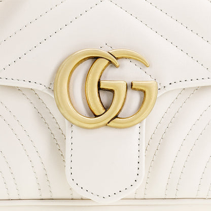 (WMNS) Gucci GG Marmont Series mini Leather Clutch White 446744-DTDIT-9022