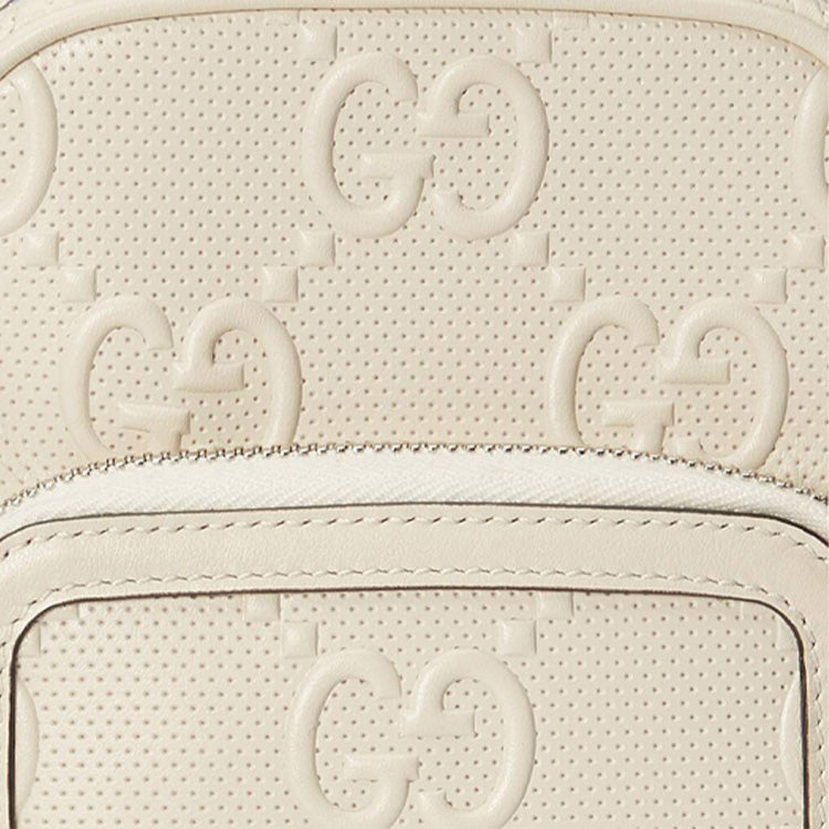 (WMNS) Gucci Logo PatternPrint SingleShoulderBag White 658553-1W3AN-9022