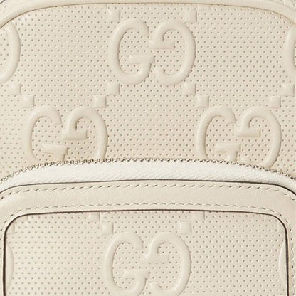 (WMNS) Gucci Logo PatternPrint SingleShoulderBag White 658553-1W3AN-9022