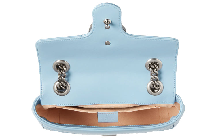 (WMNS) Gucci GG Marmont Mini Bag 'Pastel Blue' 446744-DTDIP-4928