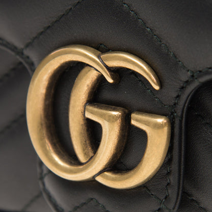 (WMNS) Gucci GG Marmont Matelasse leather super mini bag 'Black' 476433-DSVRT-1000