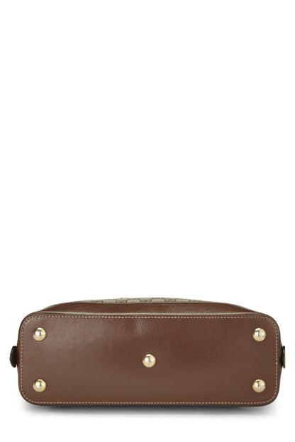 Gucci,  Brown Original GG Supreme 1955 Horsebit Top Handle Bag, Brown