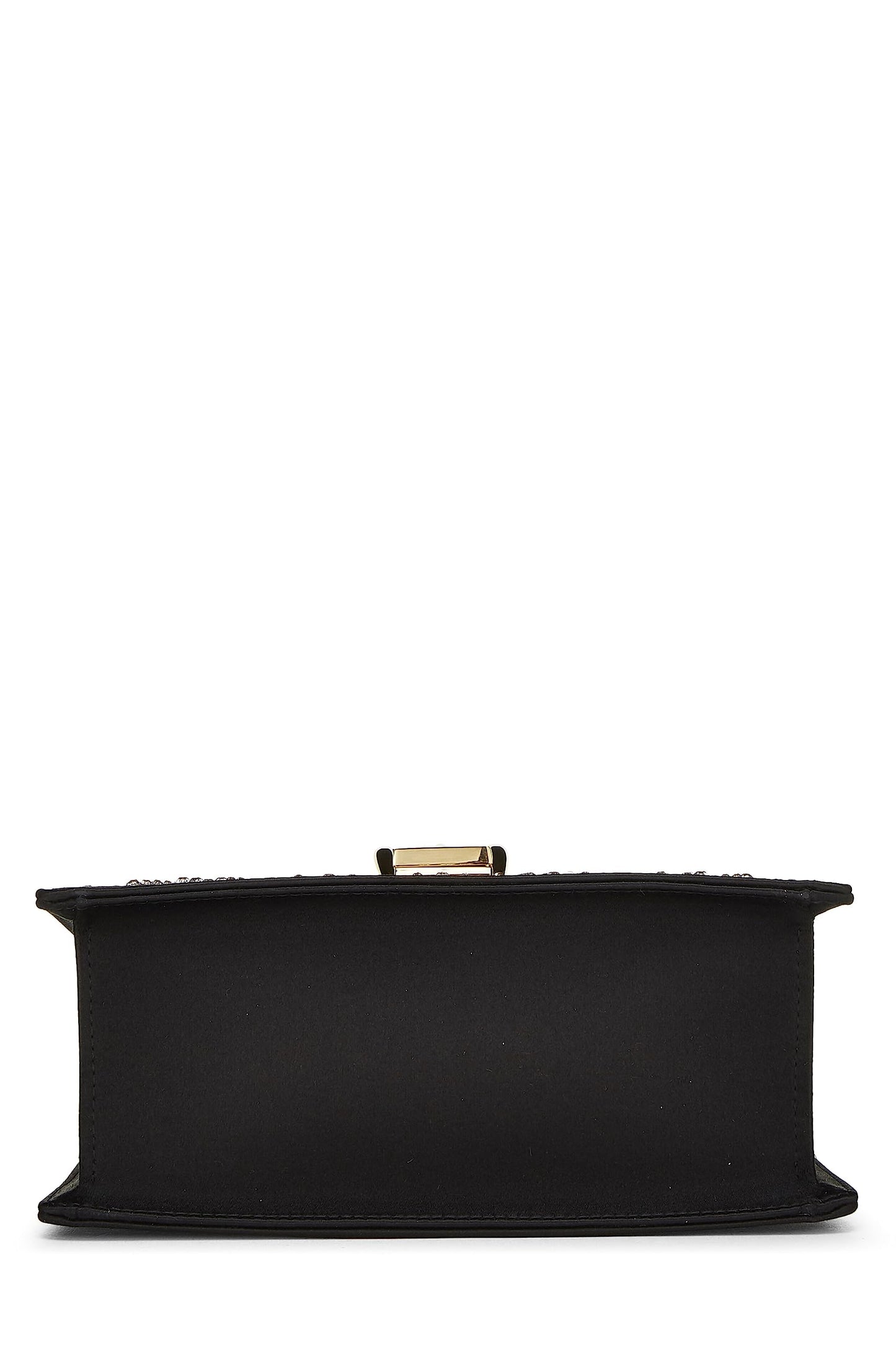 Gucci,  Black Satin & Crystal Sylvie Handbag Mini, Black