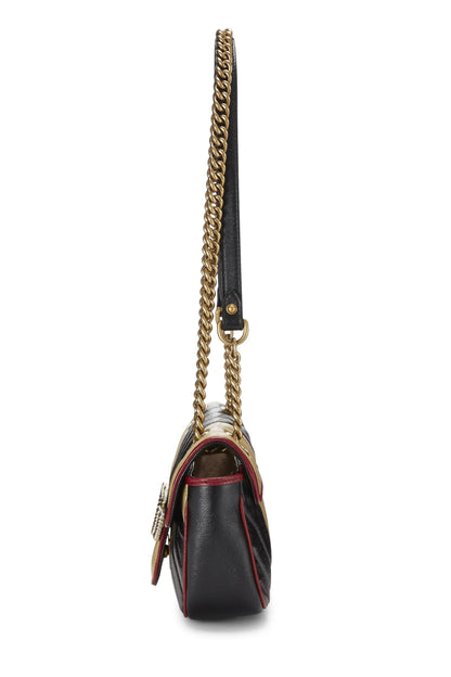 Gucci,  Multicolor Leather GG Marmont Shoulder Bag Mini, Multi