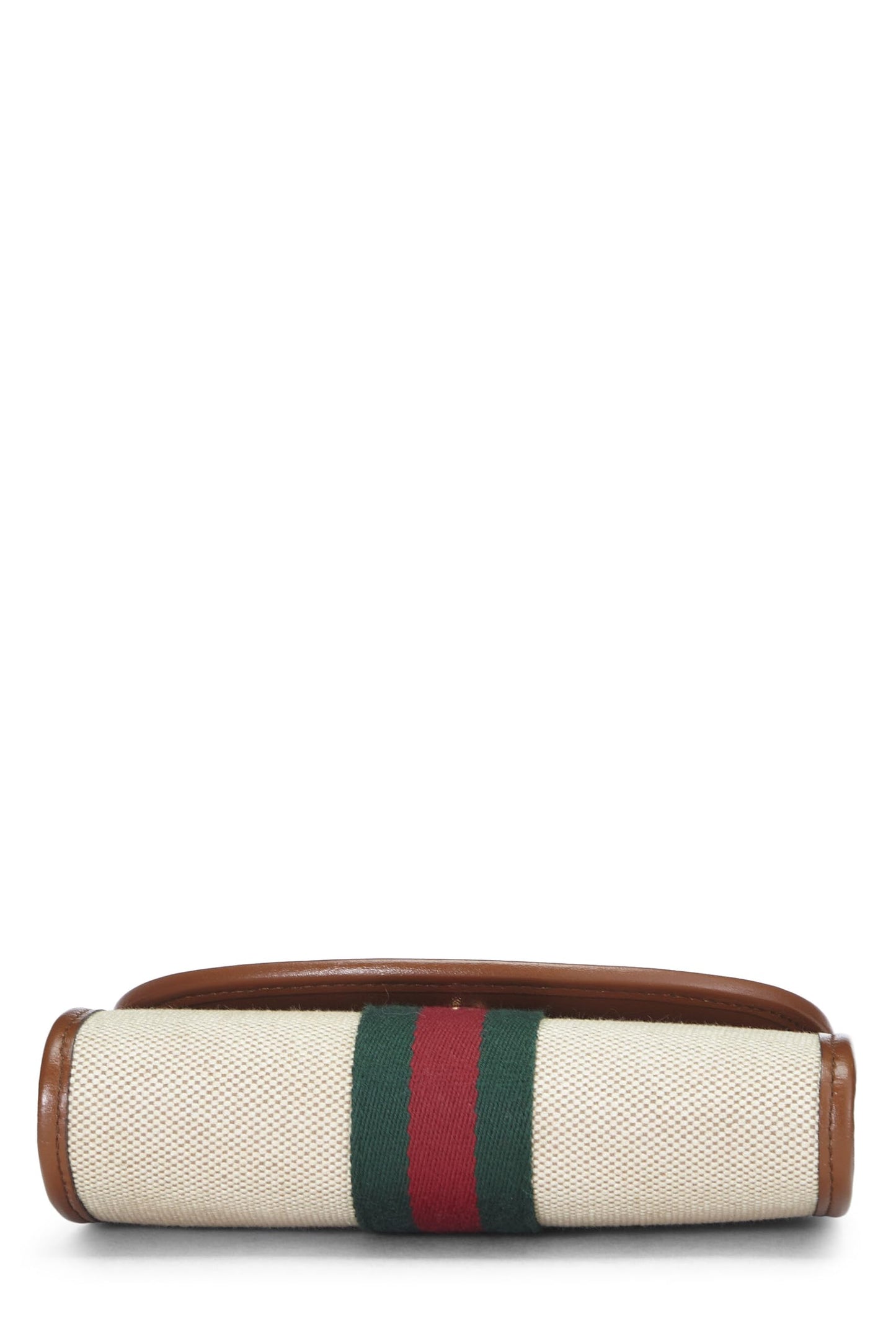 Gucci,  Brown Canvas Rajah Crossbody Bag Mini, Brown