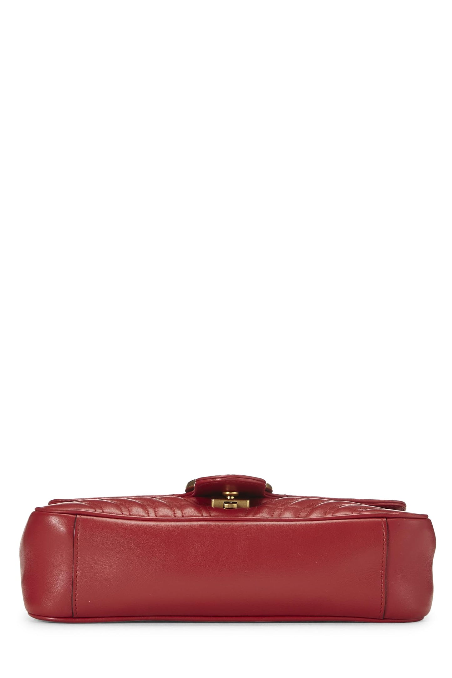 Gucci,  Red Leather GG Marmont Shoulder Bag Small, Red