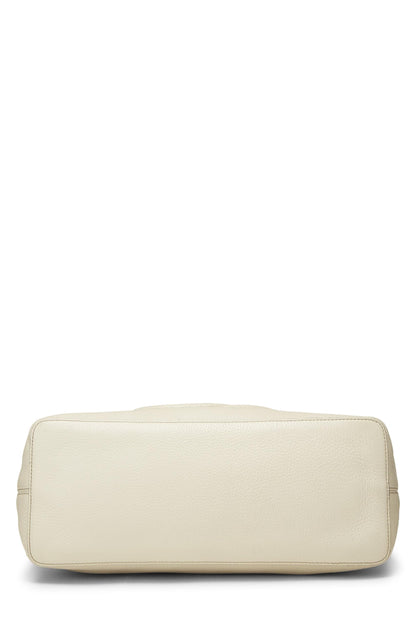 Gucci,  White Leather Soho Convertible Hobo, White