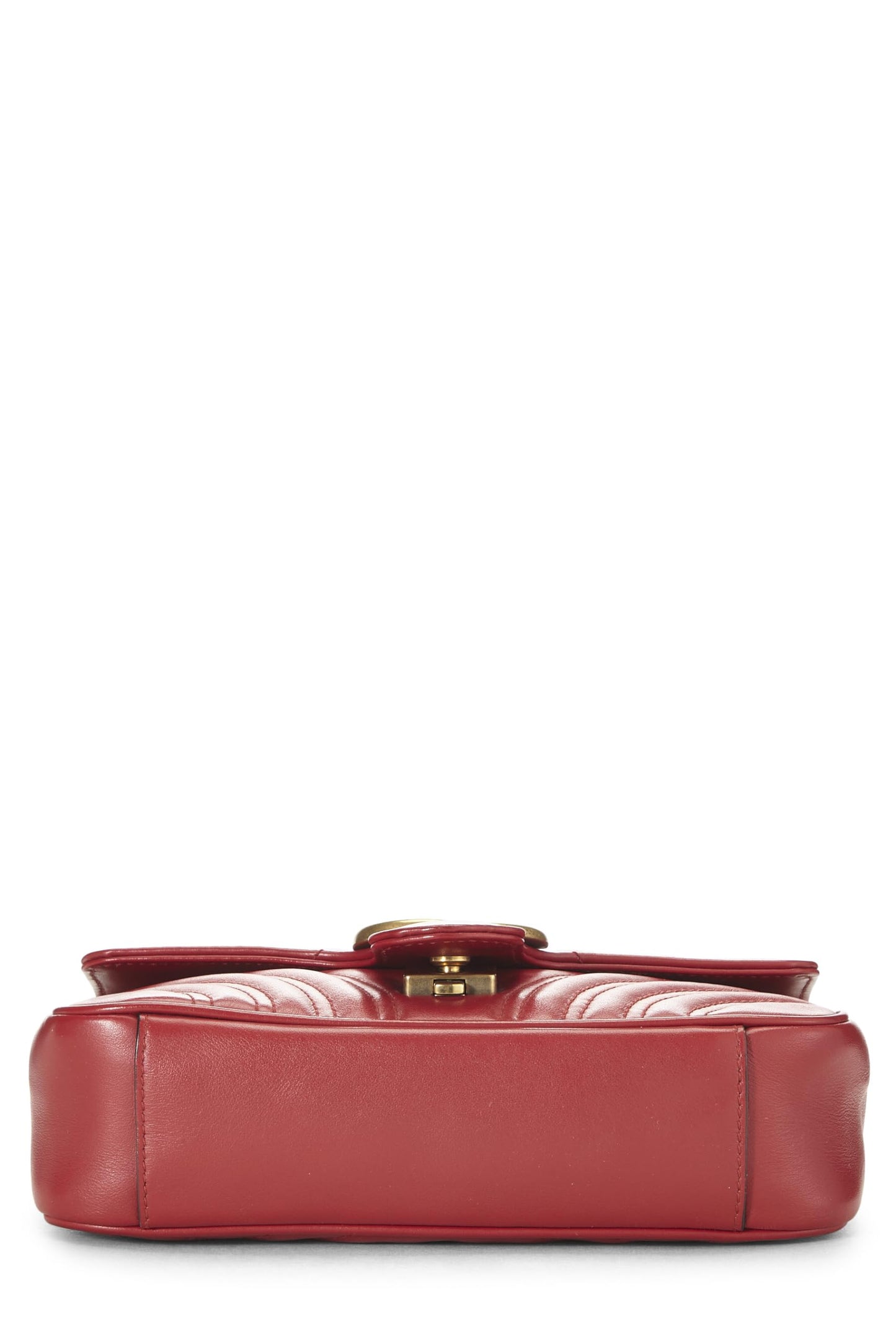 Gucci,  Red Leather GG Marmont Shoulder Bag Small, Red