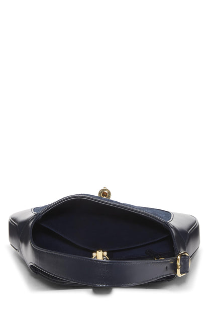 Gucci,  Navy Leather & Suede Jackie 1961 Shoulder Bag Small, Navy