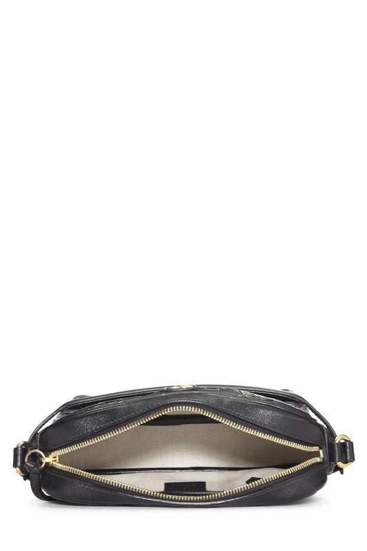 Gucci,  Black Embossed GG Star Shoulder Bag Small, Black