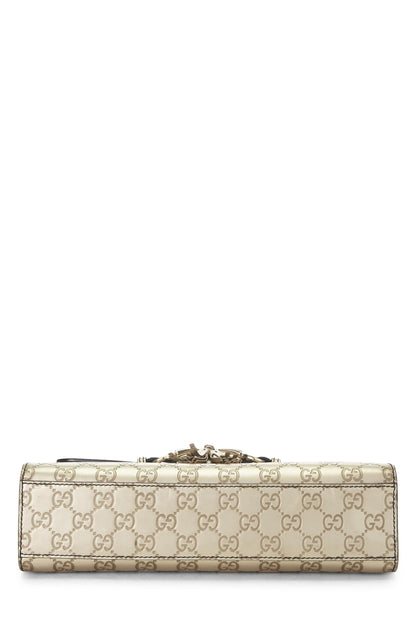 Gucci,  Gold Microguccissima Leather Emily Chain Shoulder Bag, Gold