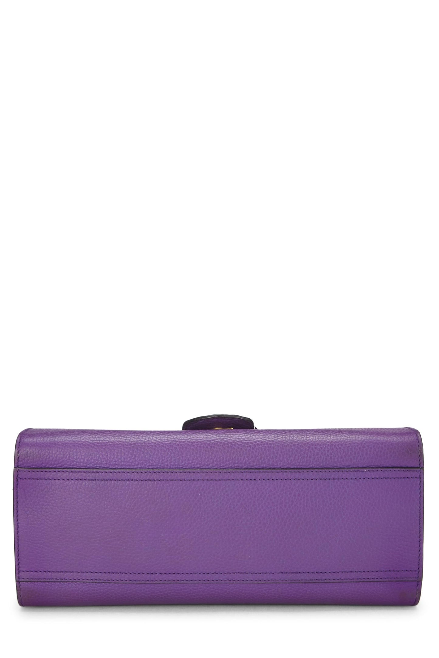 Gucci,  Purple Leather Marmont Top Handle Flap Bag Small, Purple