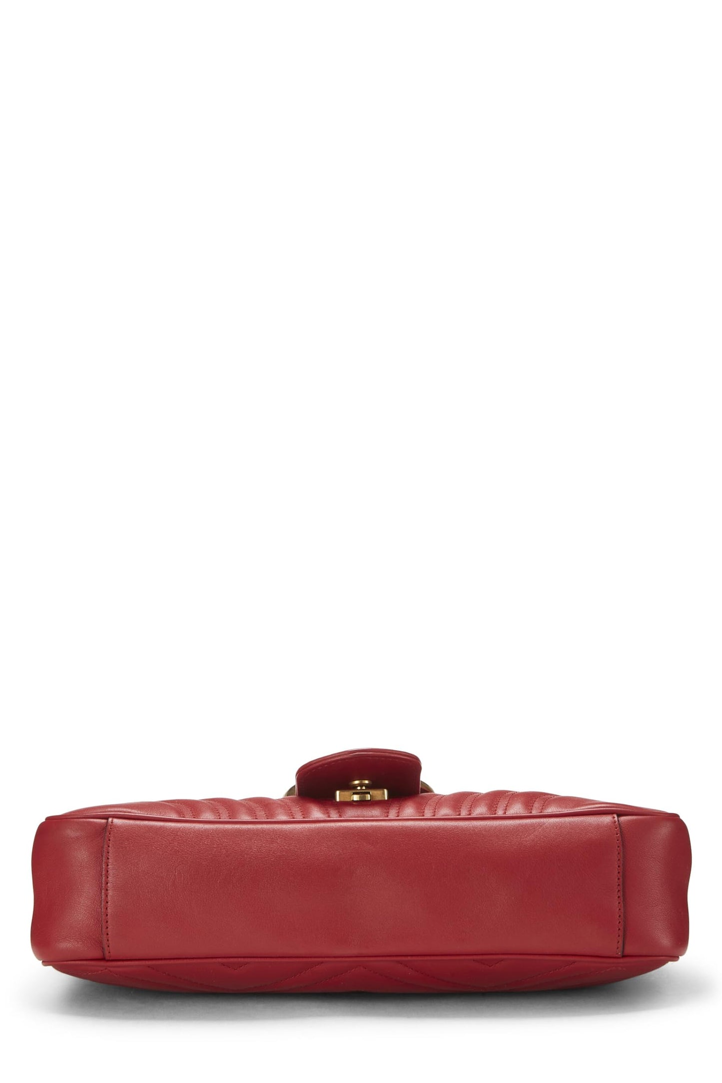 Gucci,  Red Leather GG Marmont Matelassé Shoulder Bag, Red