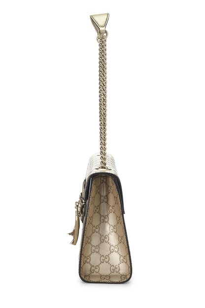 Gucci,  Gold Microguccissima Leather Emily Chain Shoulder Bag, Gold