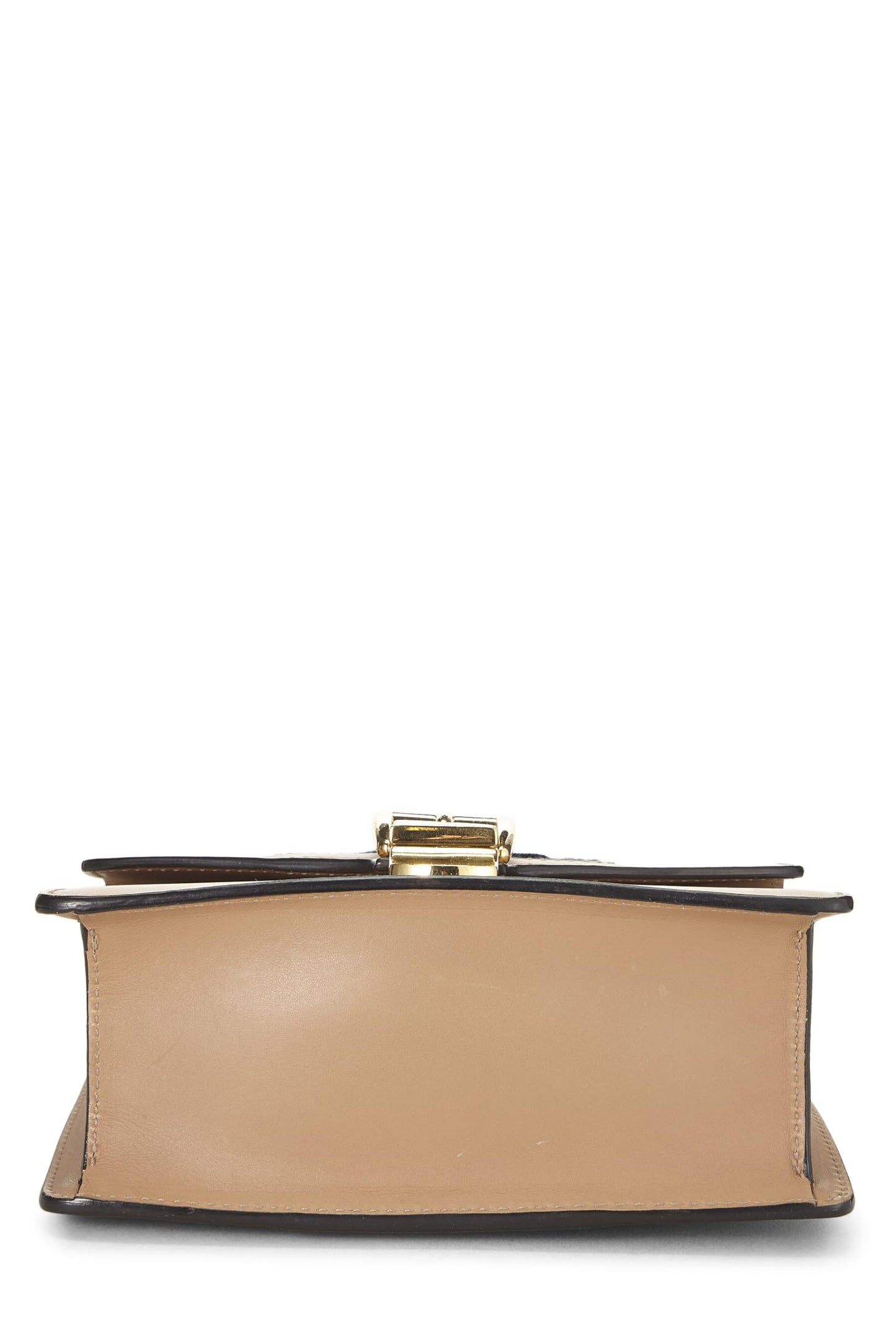 Gucci,  Beige Leather Web Sylvie Mini, Beige