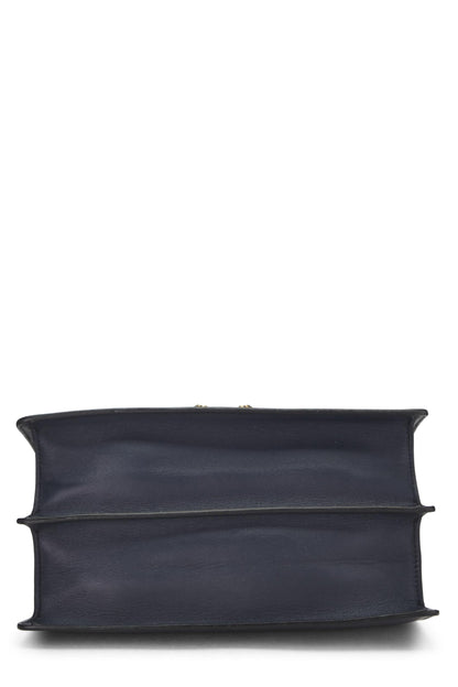 Gucci,  Navy Leather Dionysus Bamboo Handbag, Navy