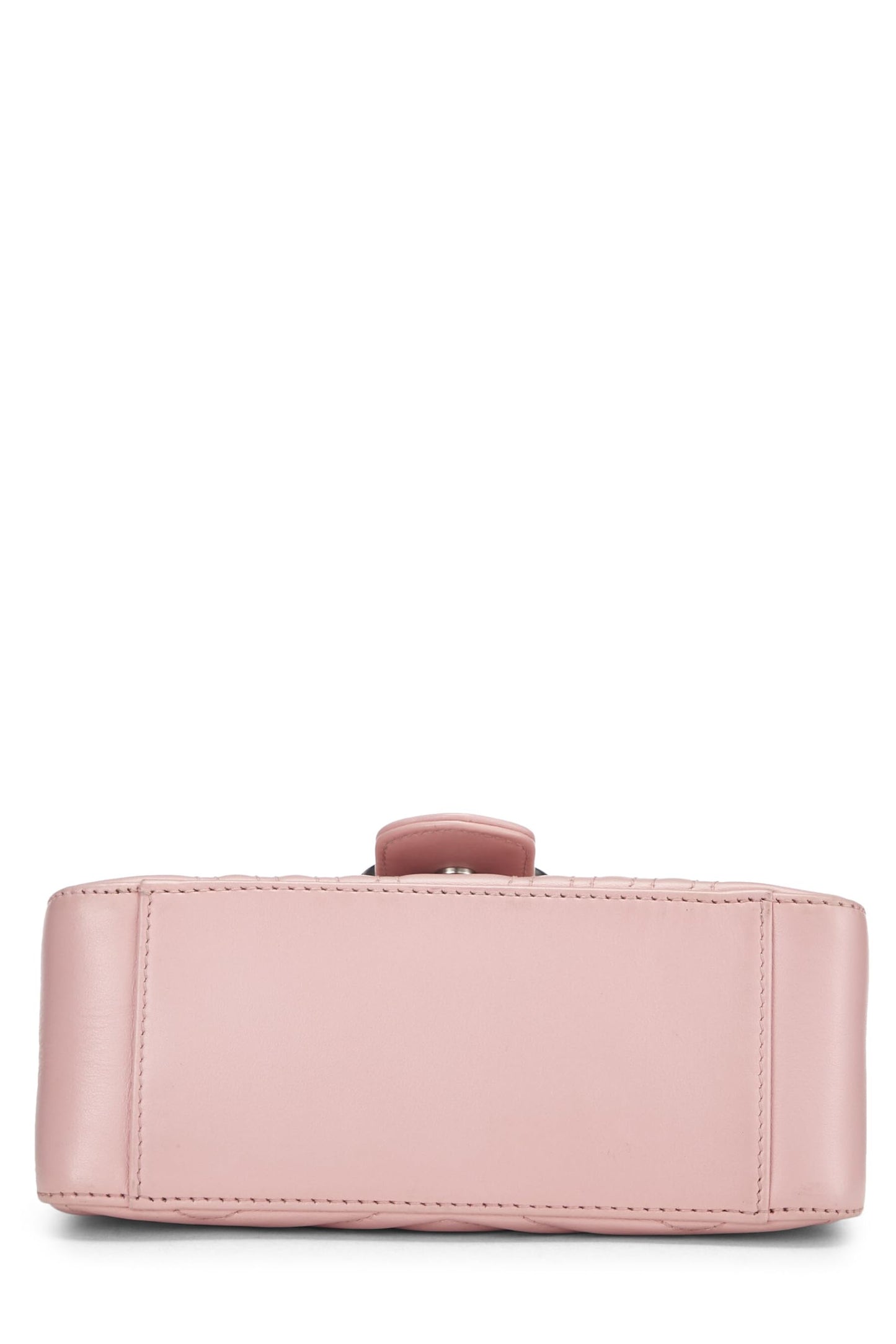 Gucci,  Pink Leather GG Marmont Top Handle Flap Bag Mini, Pink