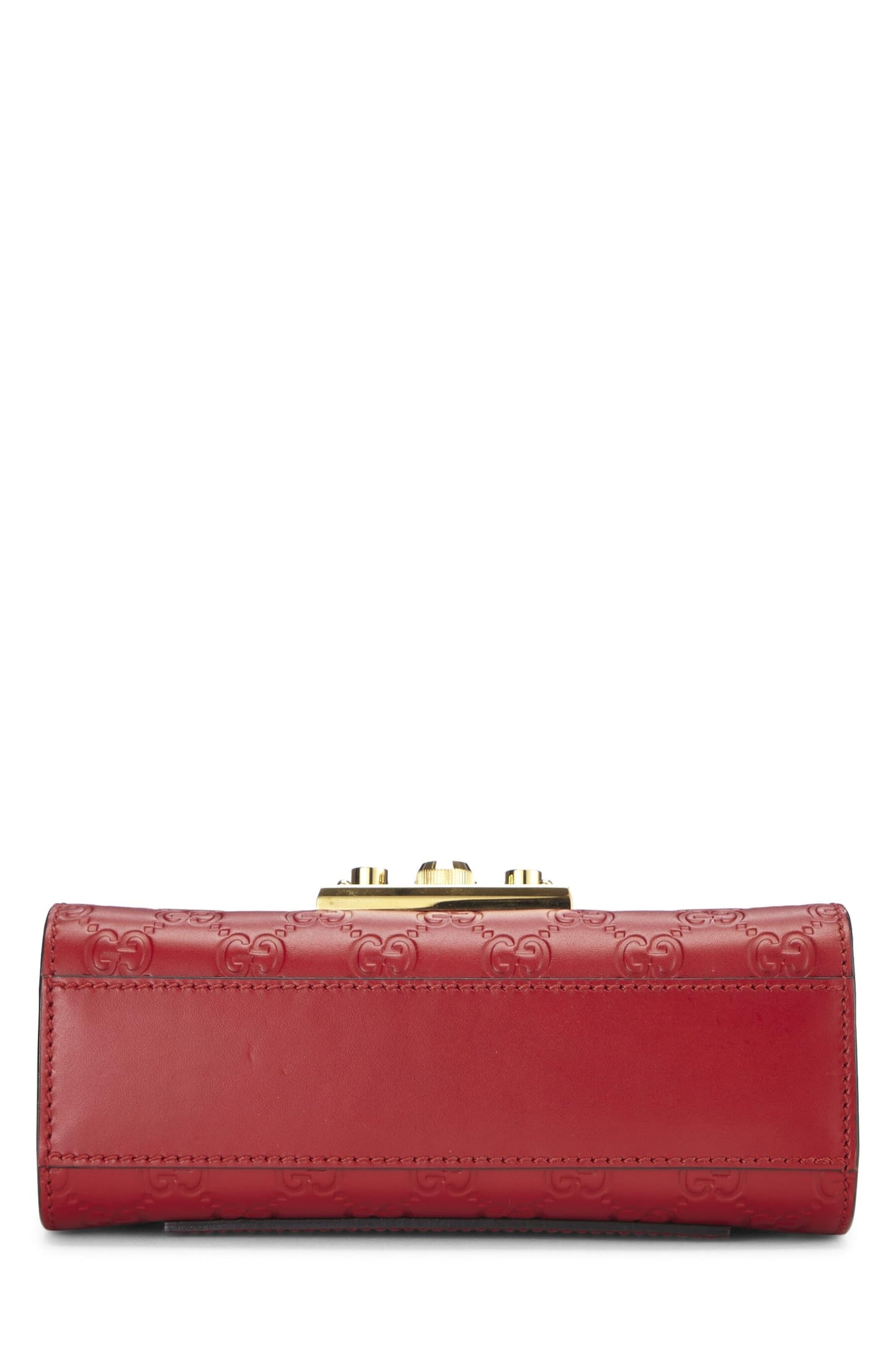 Gucci,  Red Guccissima Leather Padlock Bag Small, Red