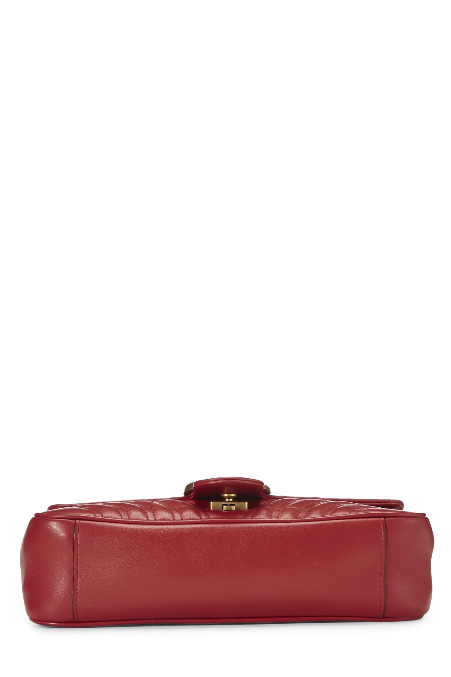 Gucci,  Red Leather GG Marmont Shoulder Bag Small, Red