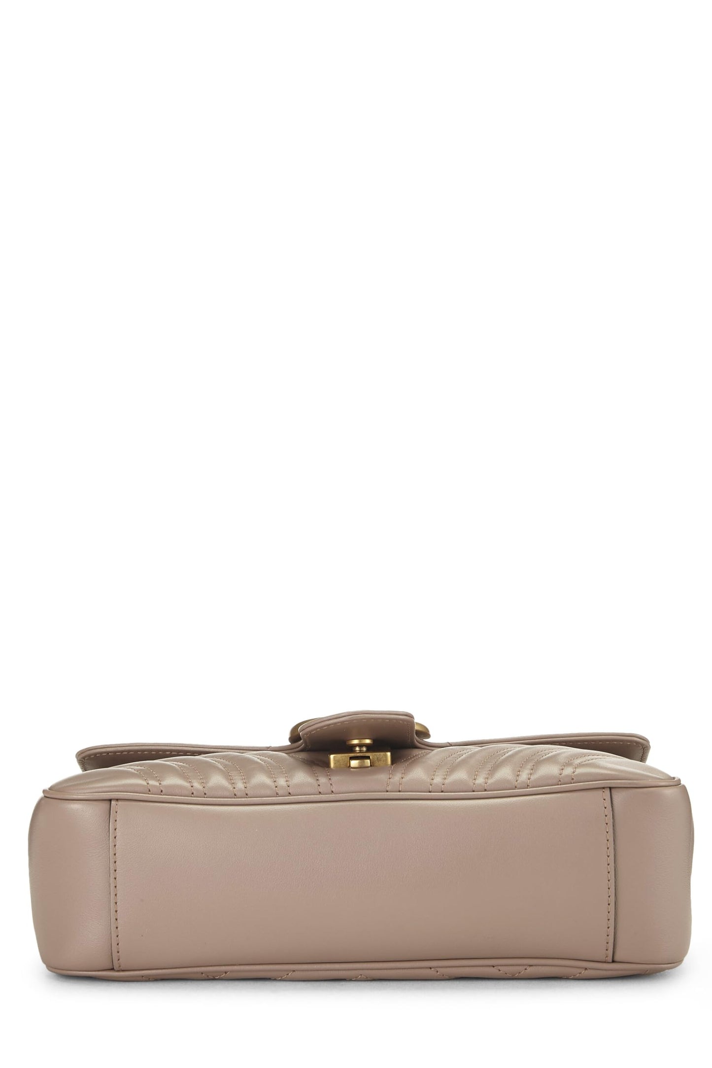 Gucci,  Beige Leather GG Marmont Shoulder Bag Small, Beige