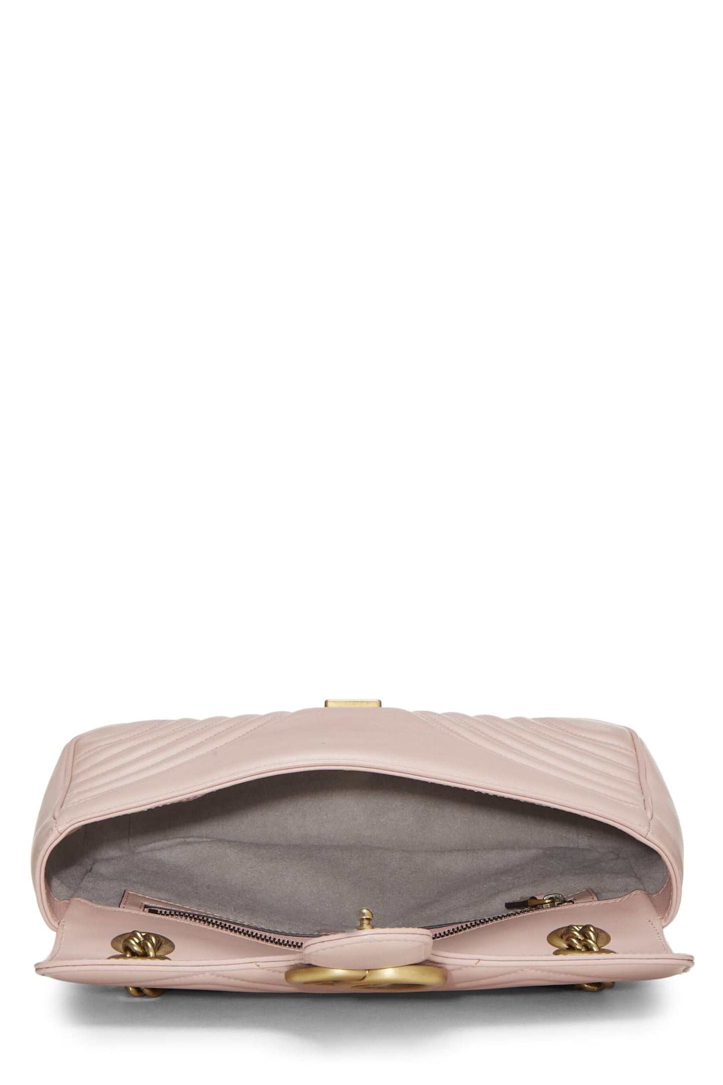 Gucci,  Pink Leather GG Marmont Shoulder Bag Small, Pink