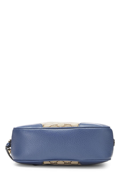 Gucci,  Blue Original GG Canvas Bree Crossbody, Blue