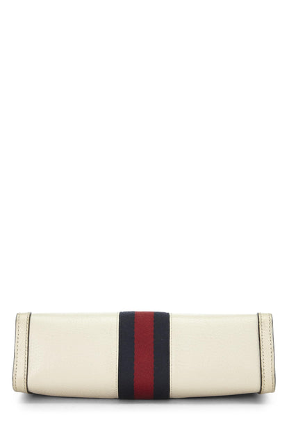 Gucci,  Cream Leather Ophidia Shoulder Bag Small, White