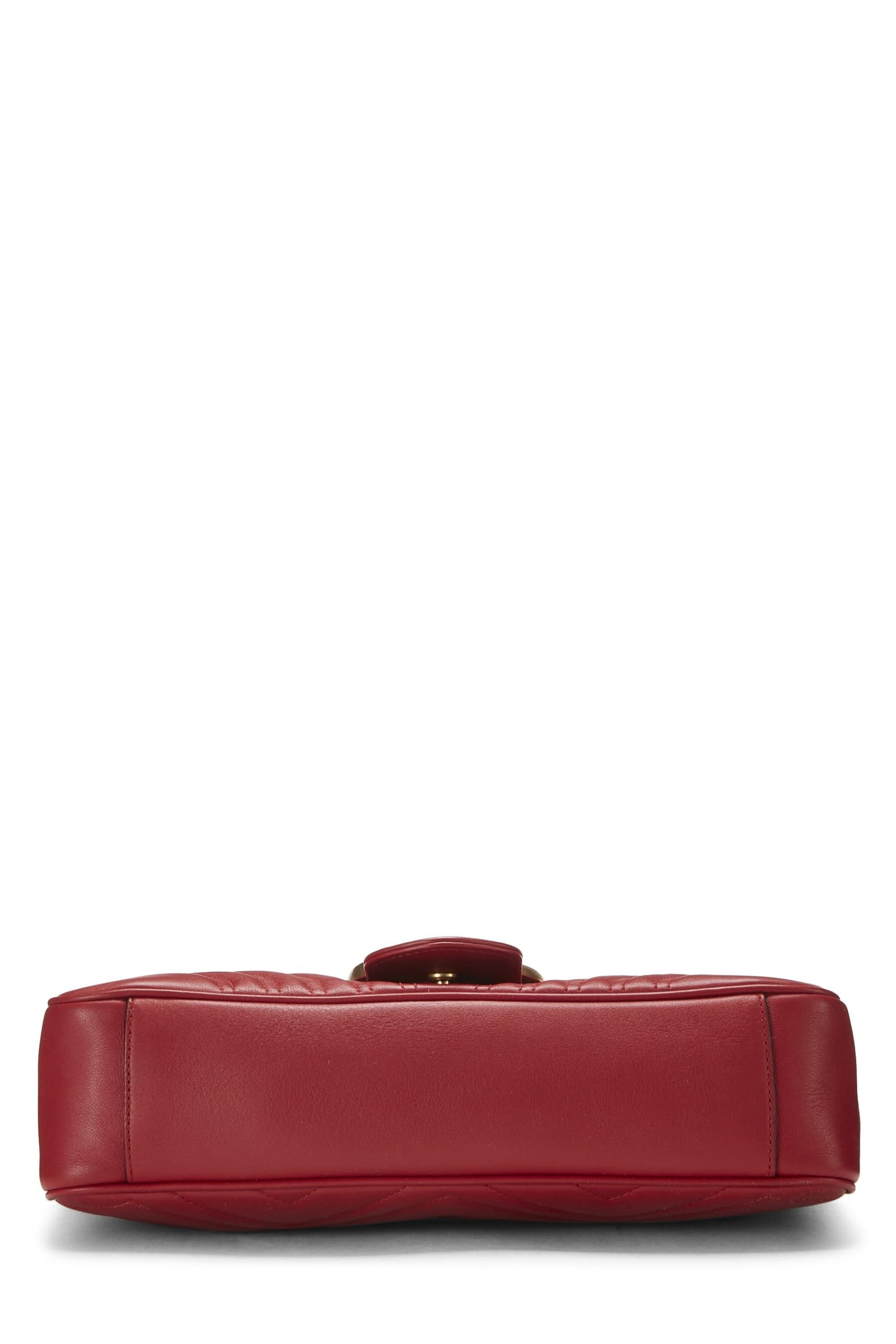 Gucci,  Red Leather GG Marmont Shoulder Bag, Red