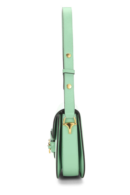 Gucci,  Green Leather 1995 Horsbit Shoulder Bag, Green