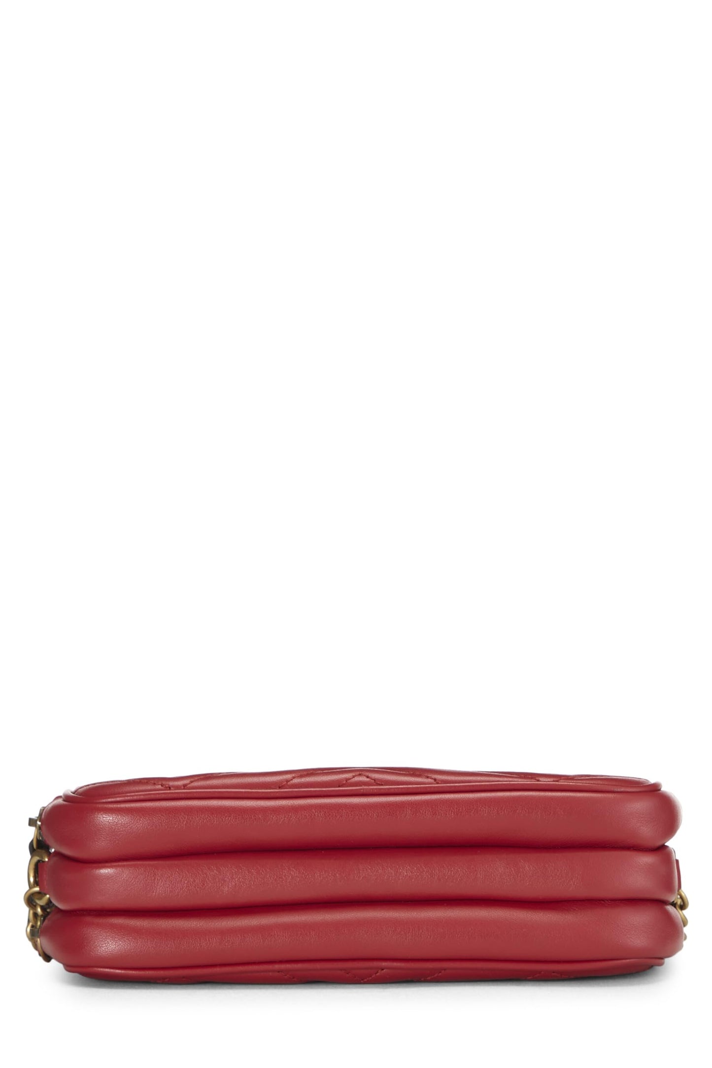 Gucci,  Red Leather GG Marmont Shoulder Bag, Red