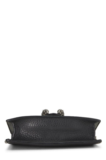 Gucci,  Black Leather Dionysus Shoulder Bag Super Mini, Black