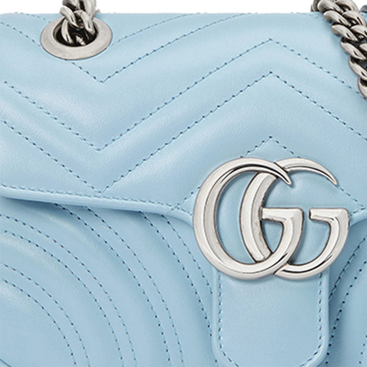 (WMNS) Gucci GG Marmont Mini Bag 'Pastel Blue' 446744-DTDIP-4928