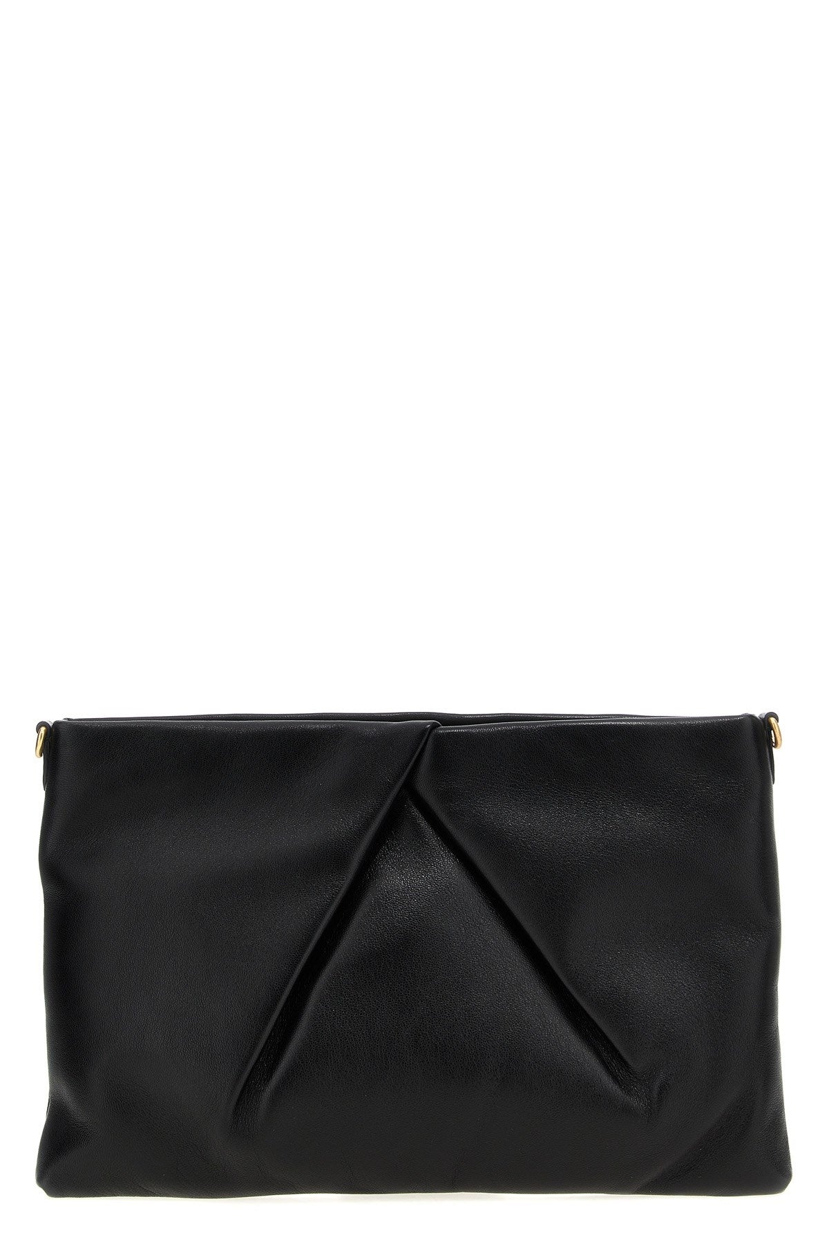 Dries Van Noten Women Logo Leather Clutch Bag