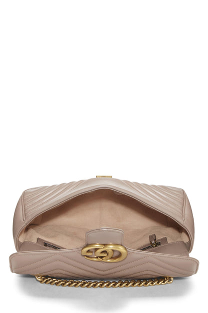 Gucci,  Beige Leather GG Marmont Shoulder Bag Small, Beige