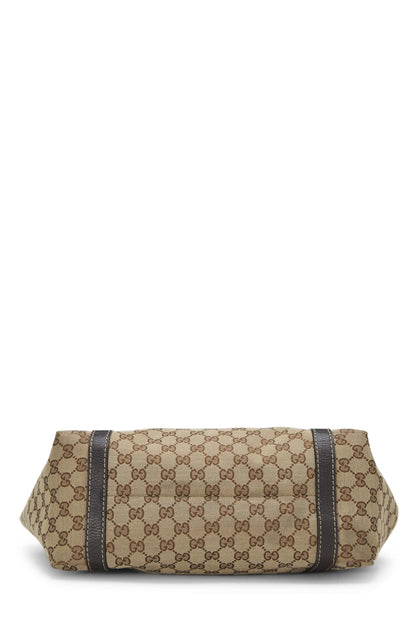 Gucci,  Brown Original GG Canvas Shelly Tote, Brown