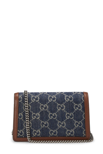 Gucci,  Blue GG Denim Dionysus Shoulder Bag Mini, Blue