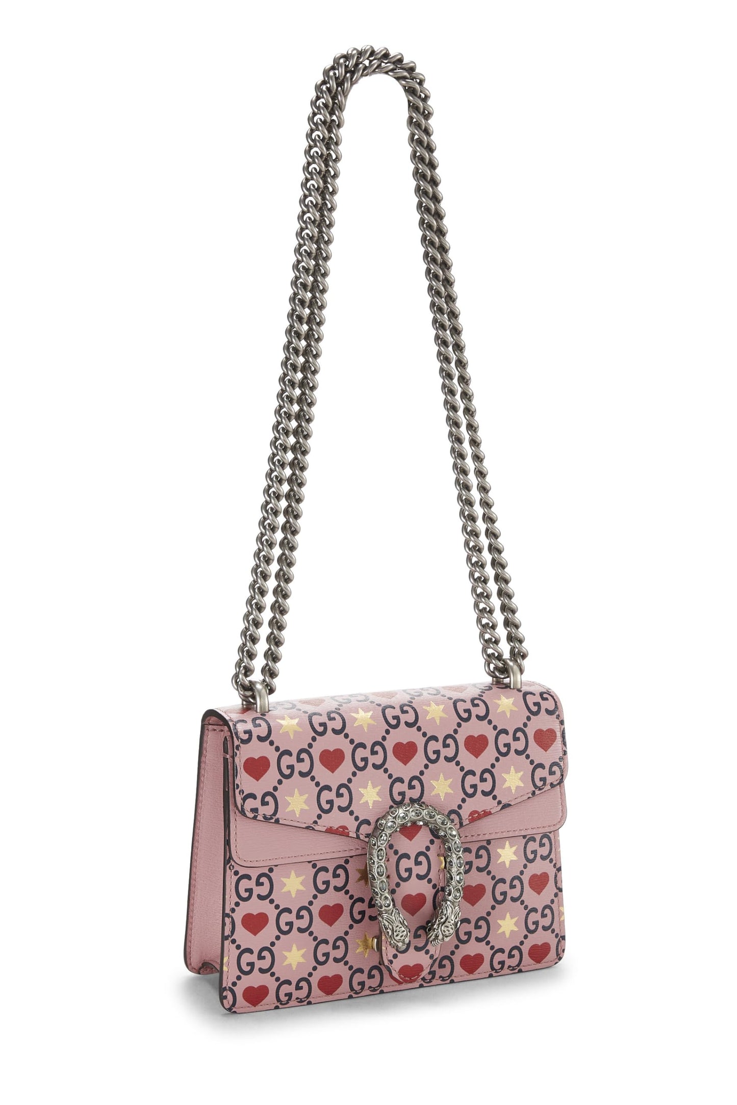 Gucci,  Pink Valentine Dionysus Shoulder Bag Medium, Pink