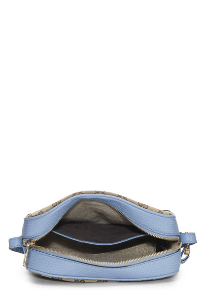 Gucci,  Blue Original GG Canvas Bree Crossbody, Blue