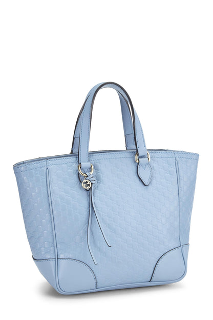 Gucci,  Blue Microguccissima Leather Bree Top Handle Small, Blue