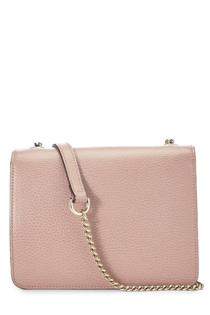 Gucci,  Pink Leather Interlocking Crossbody Small, Pink