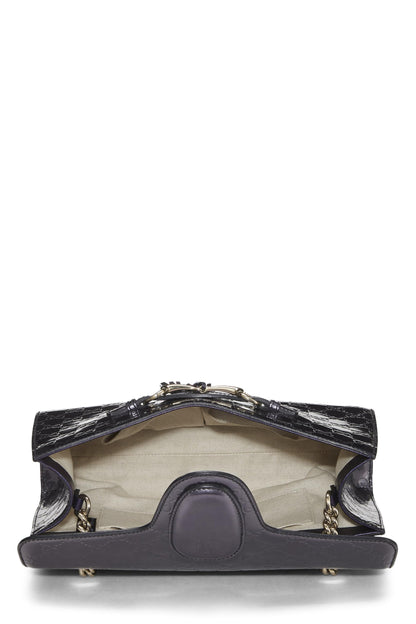 Gucci,  Purple Guccissima Patent Leather Emily Chain Shoulder Bag, Purple