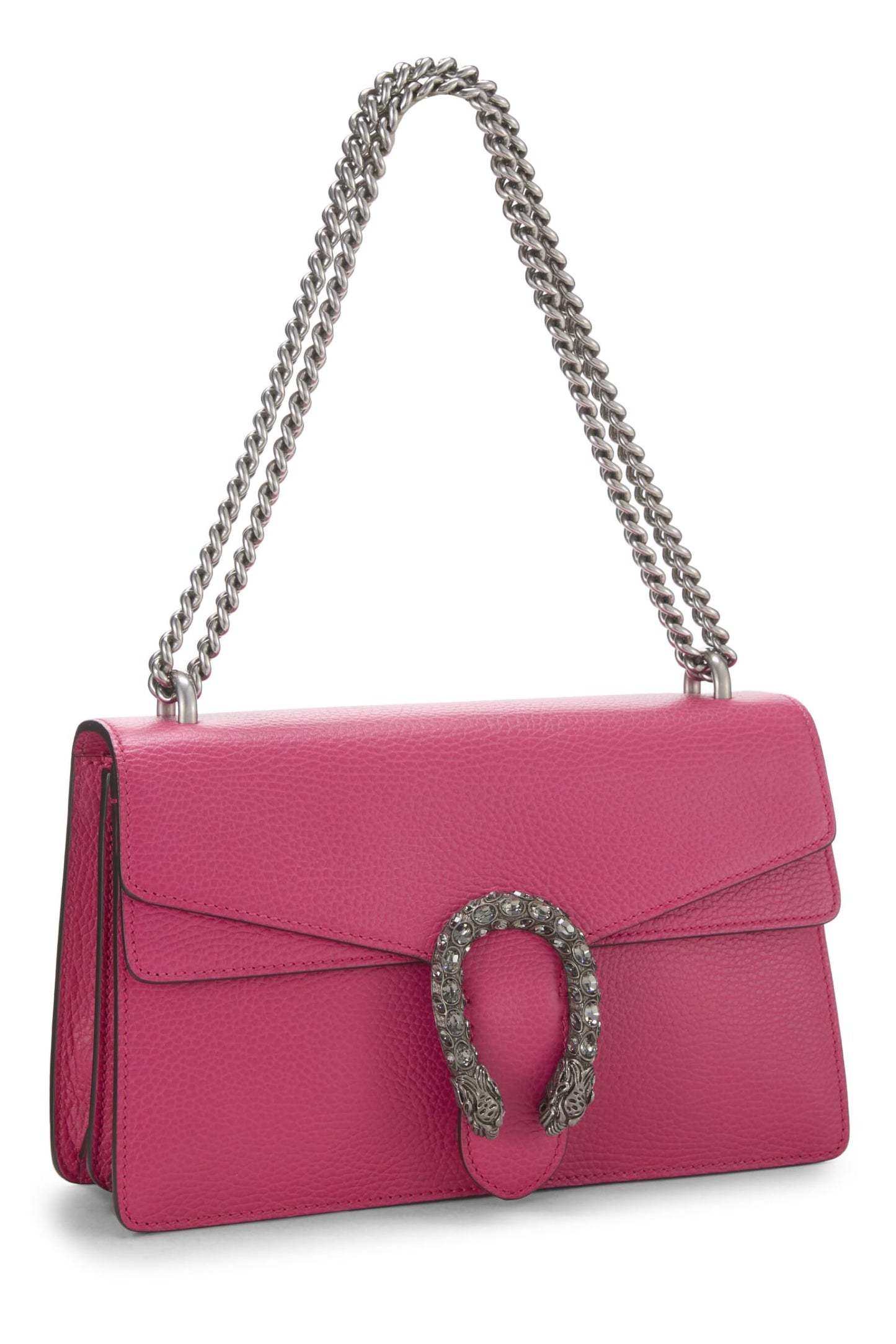 Gucci,  Pink Leather Dionysus Shoulder Bag Small, Pink