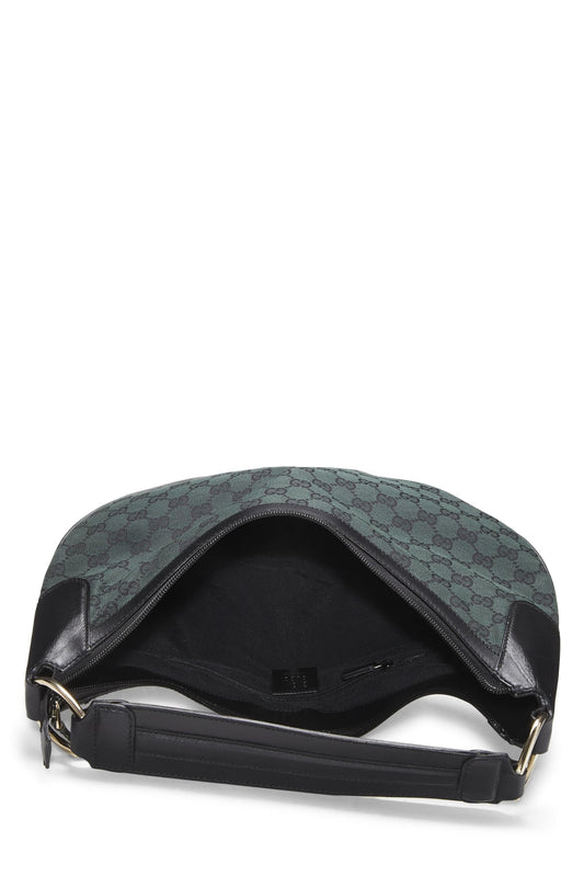 Gucci,  Green GG Canvas Half Moon Hobo, Green