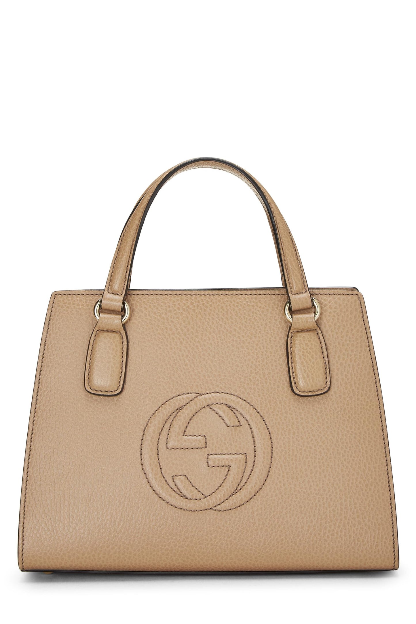 Gucci,  Beige Grained Leather Soho Handbag, Beige