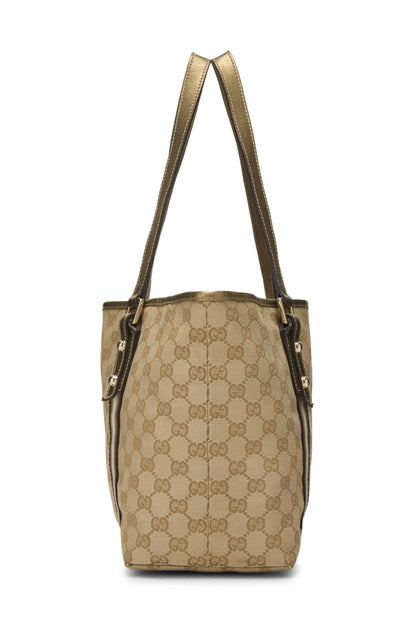 Gucci,  Gold Original GG Canvas Jolicoeur Tote Large, Gold