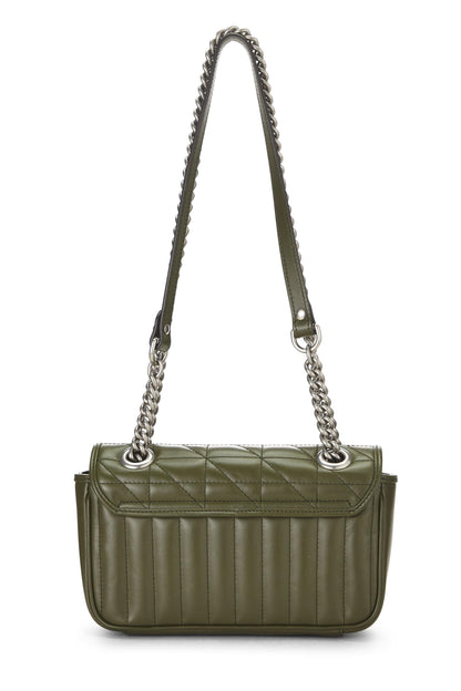 Gucci,  Green Leather GG Marmont Crossbody Bag, Green