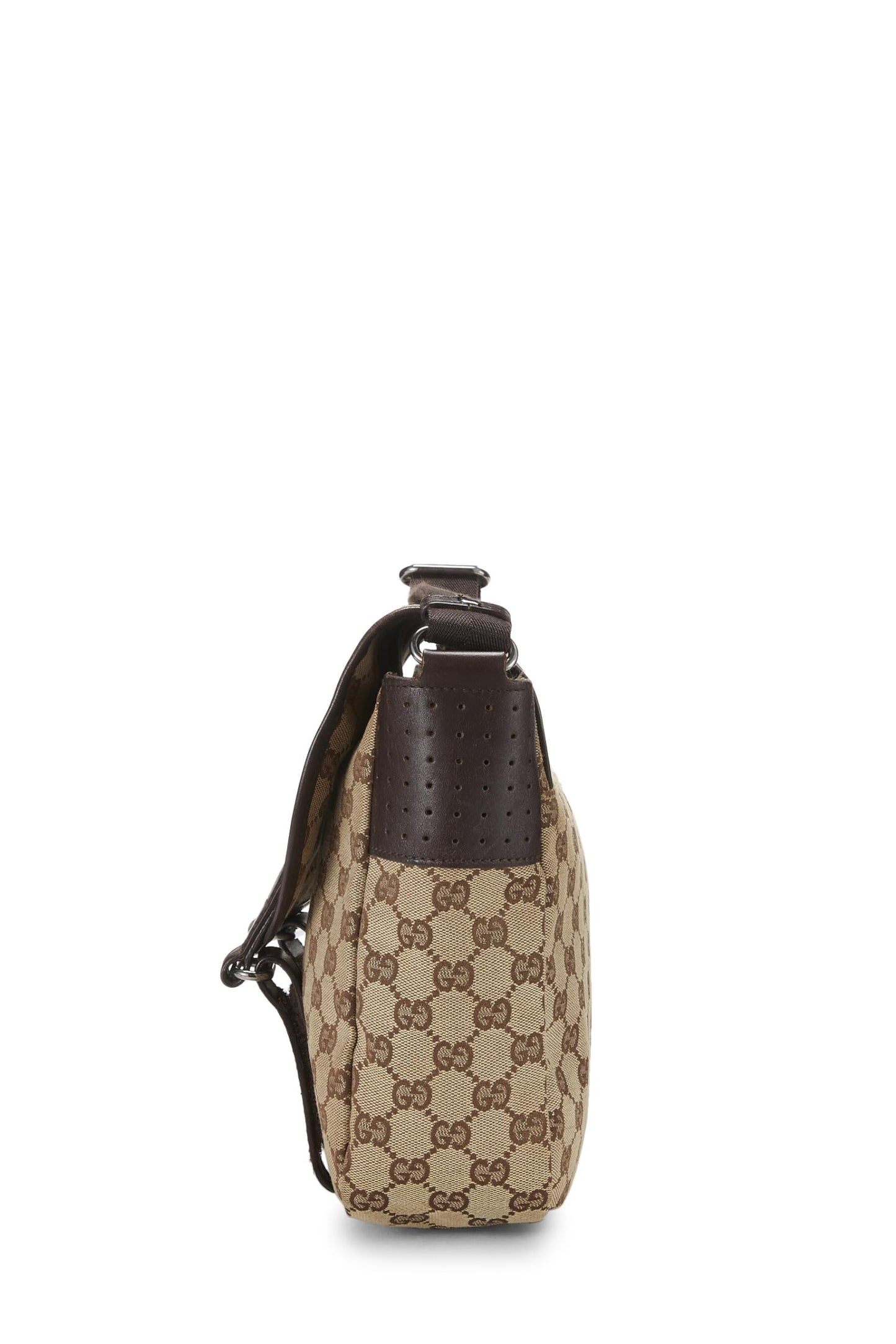 Gucci,  Original GG Canvas Buckle Flap Messenger, Brown