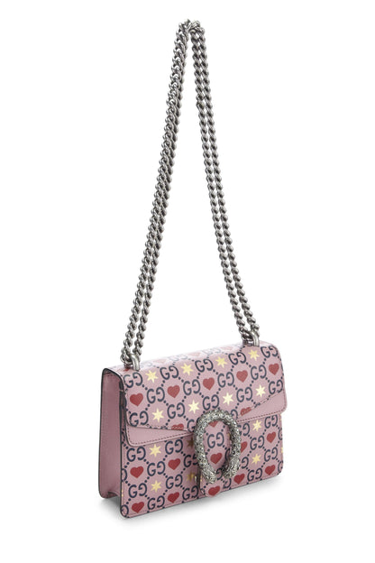 Gucci,  Pink Leather Valentine Dionysus Shoulder Bag Medium, Pink